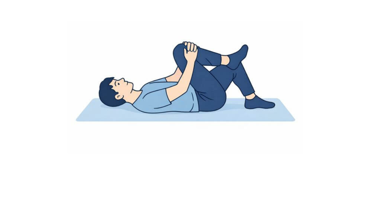 Knee-holding exercise (holding one knee)